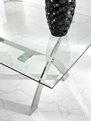 Обеденный стол DUPEN DT-18 Прозрачный фото Обеденный стол DUPEN DT-18 Прозрачный. Фото №4