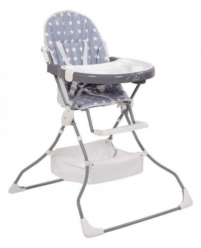 Стул для кормления Polini kids 252 Звезды, серый. Фото №1