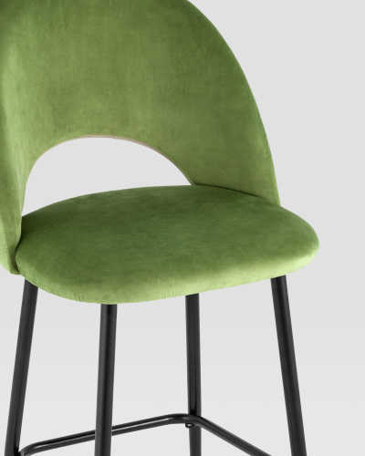 Стул барный Меган велюр травяной. Фото №9