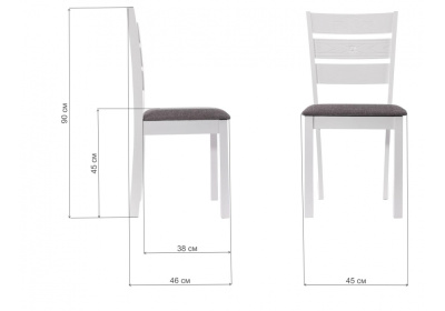 Стул деревянный Simol серый фото Стул деревянный Simol серый. Фото №2