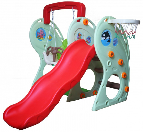 Комлекс игровой Лягушка ZK017-4, голубой, красный. Фото №8