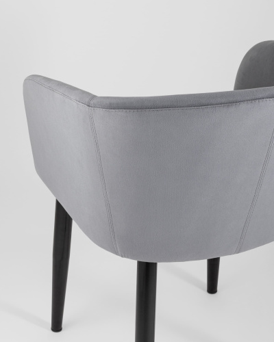 Кресло Ральф велюр серый. Фото №8