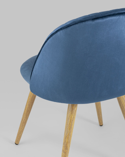 Стул Лион Страйпс велюр голубой. Фото №8