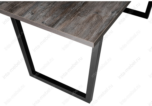 Стол деревянный Эльпатия 150 дуб рошелье / черный матовый. Фото №7