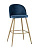 Стул барный Лион голубой велюр