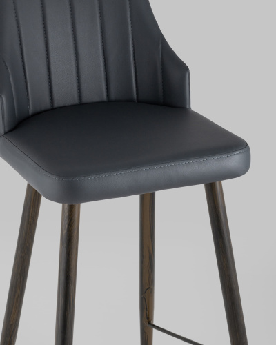 Стул барный Коналл экокожа антрацит. Фото №9