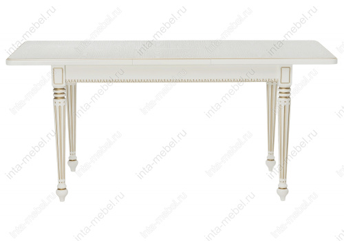 Стол деревянный Леджер слоновая кость / патина золото. Фото №3