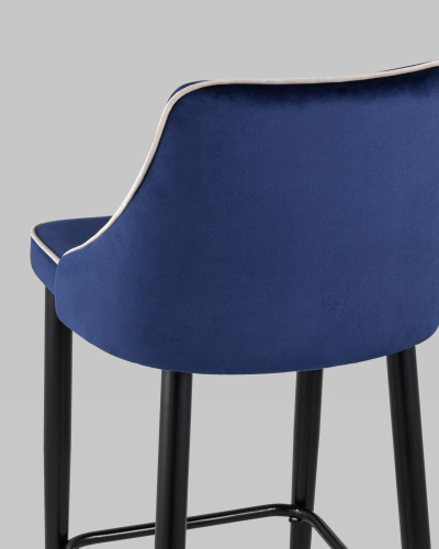 Стул полубарный Коби велюр синий. Фото №8