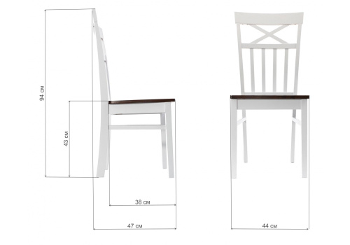 Стул деревянный Provans dirty oak. Фото №2