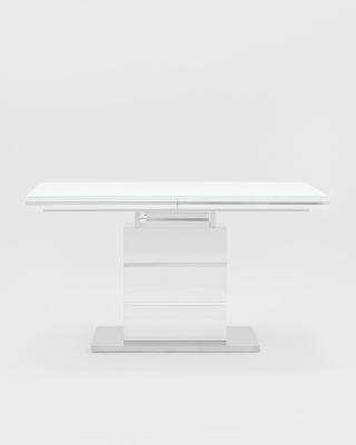 Стол обеденный Глазго раскладной 140-170*80 глянцевый белый фото Стол обеденный Глазго раскладной 140-170*80 глянцевый белый. Фото №4