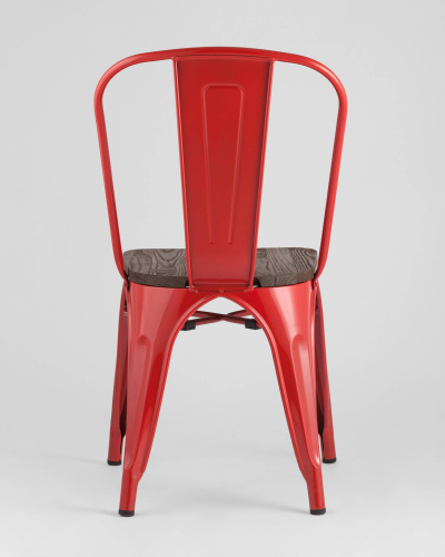 Стул TOLIX WOOD красный глянцевый. Фото №7