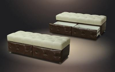 Банкетка "Благо 3" с выдвижным ящиком Б-3.7432. Фото №2