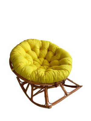 Кресло Папасан-качалка 23/01D с желтой подушкой фото Кресло Папасан-качалка 23/01D с желтой подушкой. Фото №5